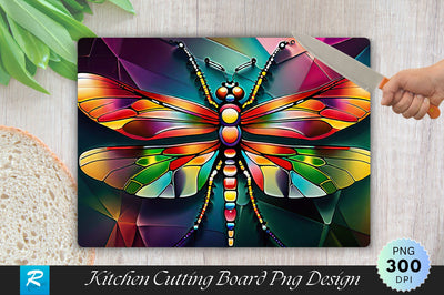 Dragonfly Glass Wall Art Background Cutting Board Sublimation Regulrcrative 