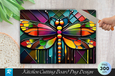Dragonfly Glass Wall Art Background Cutting Board Sublimation Regulrcrative 