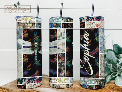 Dragonfly Lovers Cups 20oz Stainless Steel Tumbler Mandala Pattern Custom Gifts For Women Girls Daughter Wife Birthday Aniversary Flying Insect Mystical Animal Sublimation iStyleDesign 