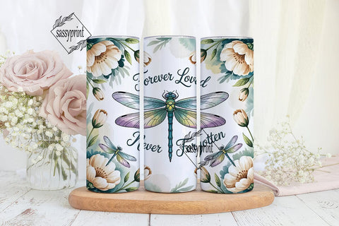 Dragonfly Memorial 20oz Tumbler Wrap Sublimation sassyprint 