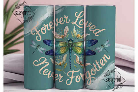 Dragonfly Memorial 20oz Tumbler Wrap Sublimation sassyprint 