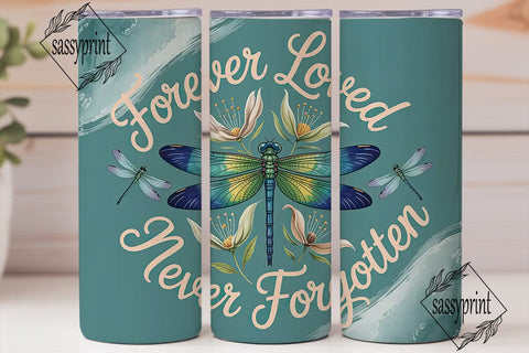 Dragonfly Memorial 20oz Tumbler Wrap Sublimation sassyprint 