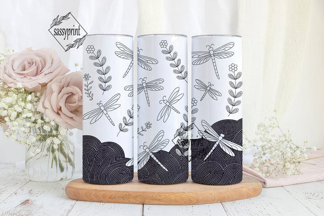Dragonfly Nebula 20oz Tumbler Wrap Sublimation sassyprint 