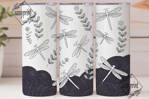 Dragonfly Nebula 20oz Tumbler Wrap Sublimation sassyprint 