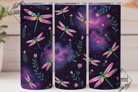Dragonfly Nebula 20oz Tumbler Wrap Sublimation sassyprint 
