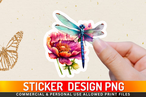 Dragonfly Sticker Design Sublimation Regulrcrative 