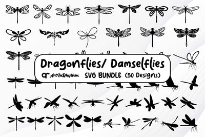 Dragonfly Svg Bundle, Dragonfly Svg, Dragonfly Cliparts, Dragonfly Silhouettes Svg, Damselflies Svg SVG Artinrhythm shop 