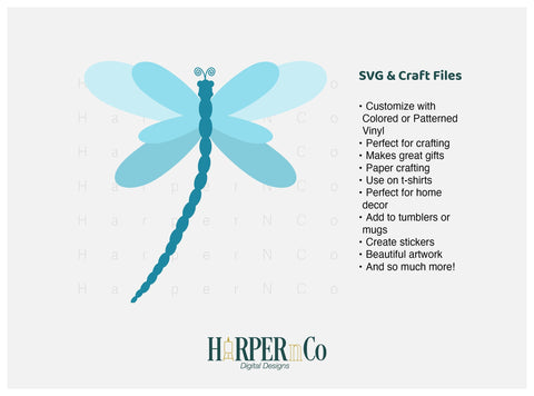 Dragonfly SVG PNG Cut EPS File SVG HarperNCo 