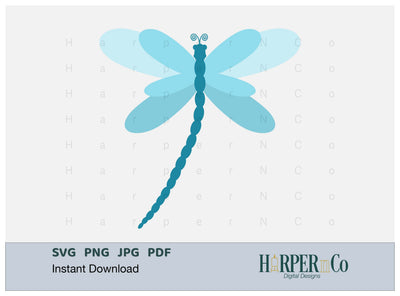 Dragonfly SVG PNG Cut EPS File SVG HarperNCo 