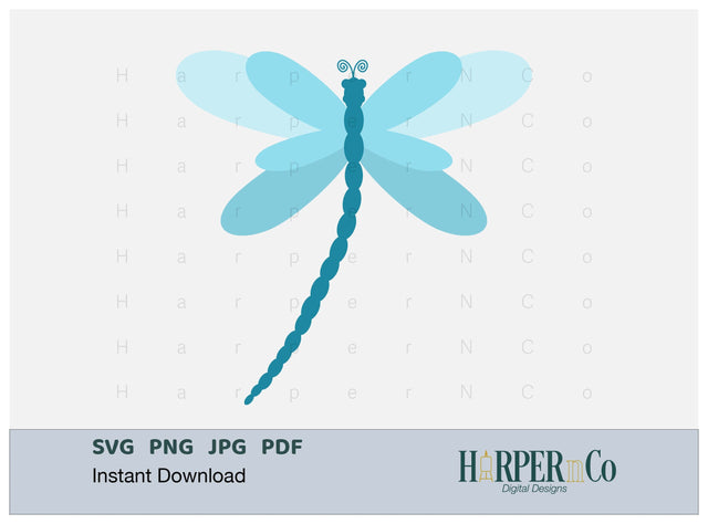 Dragonfly SVG PNG Cut EPS File SVG HarperNCo 