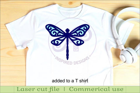 Dragonfly two layer laser cut outs SVG file SVG APInspireddesigns 