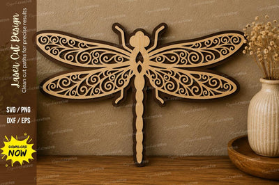Dragonfly Wall Decor laser cut svg File SVG Regulrcrative 