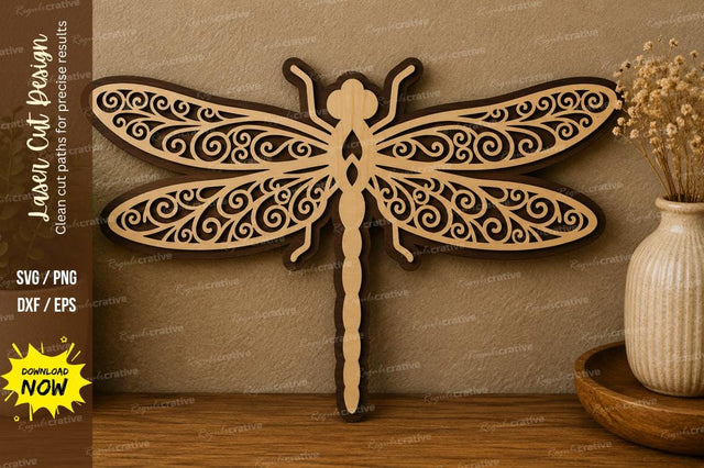 Dragonfly Wall Decor laser cut svg File SVG Regulrcrative 