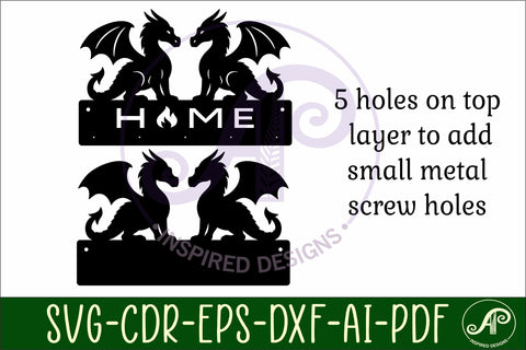 Dragons Key holder designs for wood and metal SVG APInspireddesigns 