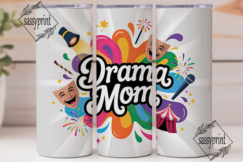 Drama Mom 20oz Tumbler Wrap Sublimation sassyprint 