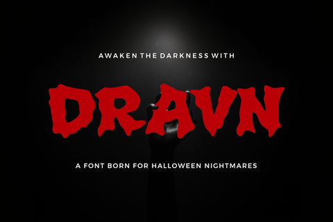 DRAVN – Creepy Halloween Font for Scary Designs Font Mozzatype 