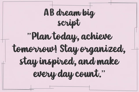 Dream Big Font Bundle | Cute Handwritten Script Fonts SVG TonisArtStudio 