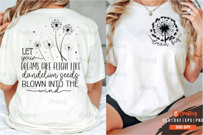 Dream big Front and Back SVG T shirt Design SVG Designangry 