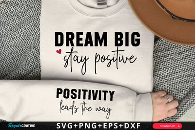 Dream big Sleeve SVG Design, Inspirational sleeve SVG, Motivational Sleeve SVG Design, Positive Sleeve SVG SVG Regulrcrative 
