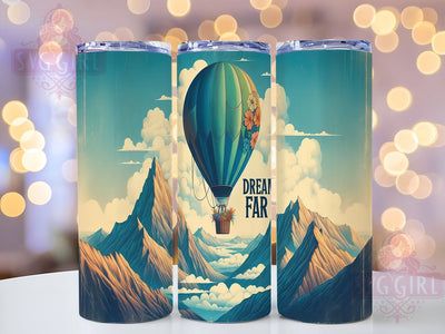 Dream Big Tumbler, Inspirational Design, 20oz Tumbler, Sublimation PNG, Motivational Gift, Dreamer Decor, Positive Affirmation, Unique Beverage Container Sublimation SvggirlplusArt 
