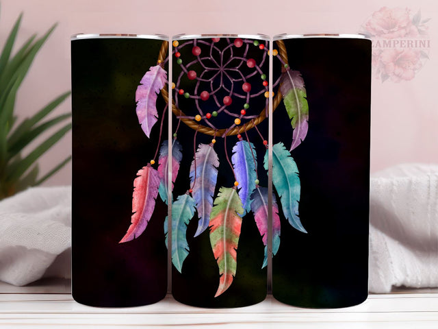 Dream Catcher 20 oz Skinny Tumbler Sublimation Designs, Boho Tumbler Wrap, Straight & Tapered Tumbler Wrap, Instant Digital Download Sublimation Li Zamperini 