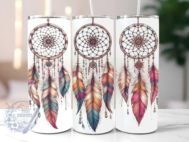 Dream Catcher 20oz Skinny Tumbler, Boho Tumbler Png, Straight & Tapered Tumbler Wrap, Instant Digital Download Sublimation ToriDesigns 