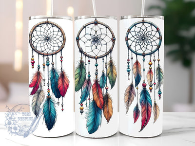 Dream Catcher 20oz Skinny Tumbler, Boho Tumbler Png, Straight & Tapered Tumbler Wrap, Instant Digital Download Sublimation ToriDesigns 