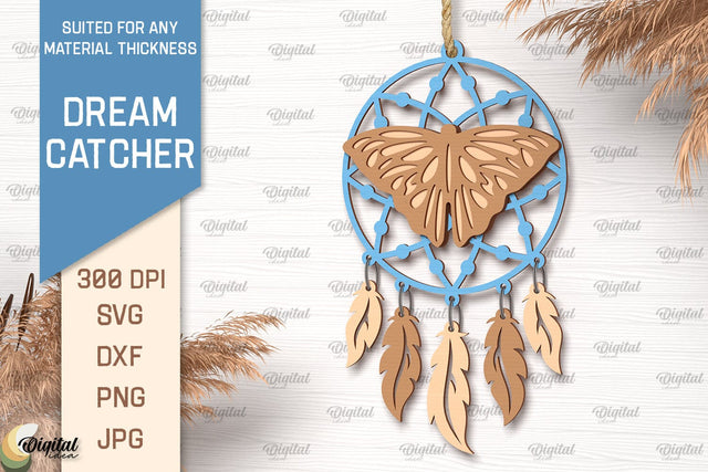 Dream Catcher Laser Cut. Layered Mandala Dream Catcher SVG SVG Evgenyia Guschina 