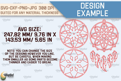 Dream Catcher Laser Cut. Layered Mandala Dream Catcher SVG SVG Evgenyia Guschina 