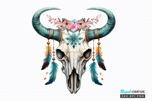 Dream catcher skull clipart Sublimation Design Sublimation Regulrcrative 