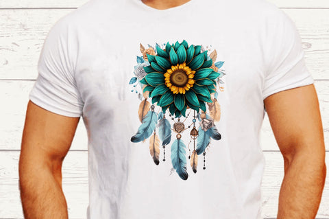 Dream catcher sunflower clipart Sublimation Design Sublimation Regulrcrative 