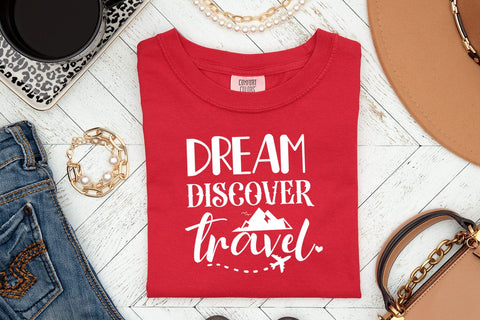 Dream Discover Travel SVG I Vacation SVG I Adventure SVG SVG Happy Printables Club 