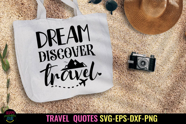 Dream Discover Travel SVG I Vacation SVG I Adventure SVG SVG Happy Printables Club 