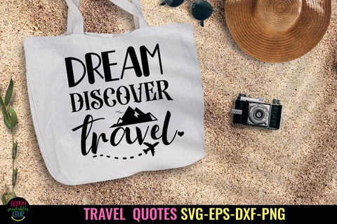 Dream Discover Travel SVG I Vacation SVG I Adventure SVG SVG Happy Printables Club 