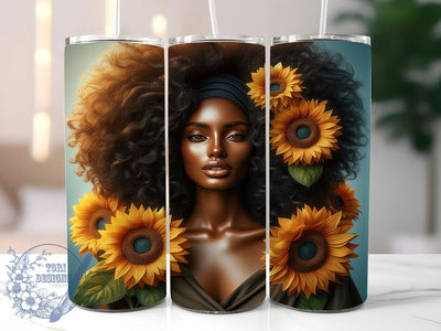Dream Girl Sunflower Tumbler, Dream Girl, Seamless Design, Sublimation Art, 20oz Tumbler, Bold Pattern, Floral Theme Sublimation ToriDesigns 