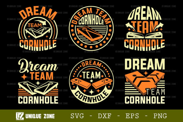 Dream Team Cornhole SVG Cornhole Game Tshirt Bundle Cornhole Quote Design, TG 0012 SVG Unique Zone 