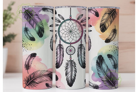 Dreamcatcher Boho 20oz Tumbler Wrap Sublimation PixelChick 