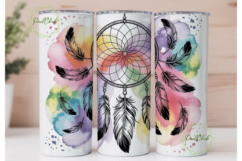 Dreamcatcher Boho 20oz Tumbler Wrap Sublimation PixelChick 