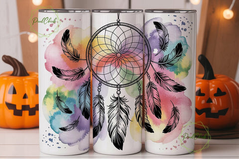 Dreamcatcher Boho 20oz Tumbler Wrap Sublimation PixelChick 