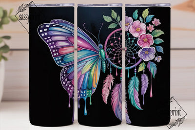 Dreamcatcher & Butterfly 20oz Tumbler Sublimation sassyprint 