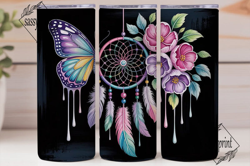 Dreamcatcher & Butterfly 20oz Tumbler Sublimation sassyprint 