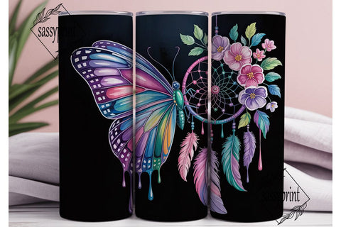 Dreamcatcher & Butterfly 20oz Tumbler Sublimation sassyprint 