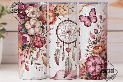 Dreamcatcher Butterfly 20oz Tumbler Wrap Sublimation sassyprint 