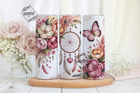 Dreamcatcher Butterfly 20oz Tumbler Wrap Sublimation sassyprint 