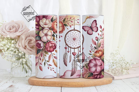 Dreamcatcher Butterfly 20oz Tumbler Wrap Sublimation sassyprint 