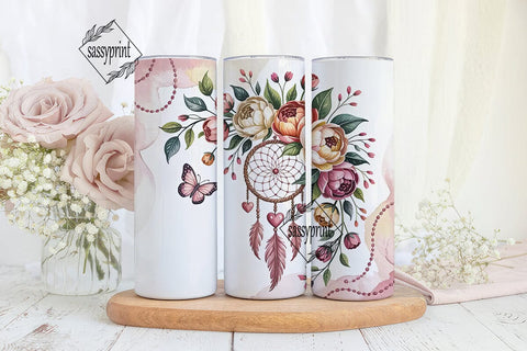 Dreamcatcher Butterfly 20oz Tumbler Wrap Sublimation sassyprint 