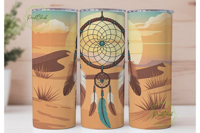 Dreamcatcher Desert Sunset 20oz Tumbler Sublimation PixelChick 