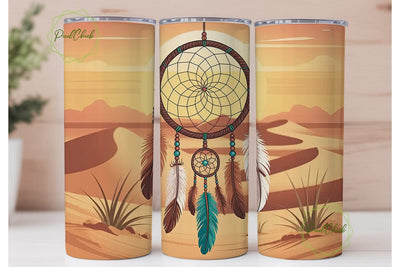 Dreamcatcher Desert Sunset 20oz Tumbler Sublimation PixelChick 