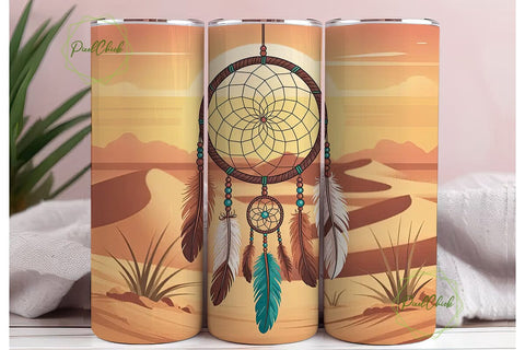 Dreamcatcher Desert Sunset 20oz Tumbler Sublimation PixelChick 