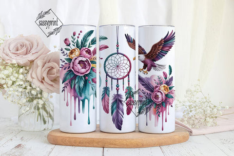 Dreamcatcher & Eagle Tumbler Wrap Sublimation sassyprint 
